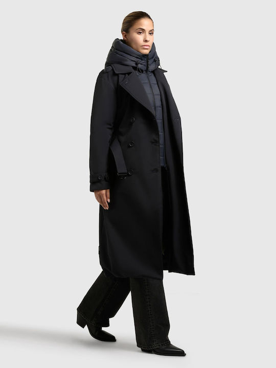 Damen Jacken Für Winter Port Blau