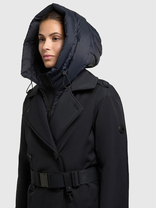 Damen Jacken Für Winter Port Blau
