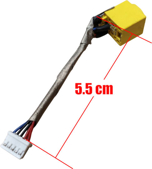 Laptop-Netzsteckdose Dc-Netzanschlussbuchse für Lenovo Thinkpad X1 1286 1291 1292 1293 1294 1295 1296 X1-1291-23m 1286-2xu 04w3328 Kabelbündel 5,5cm 5 Pins Code 3798