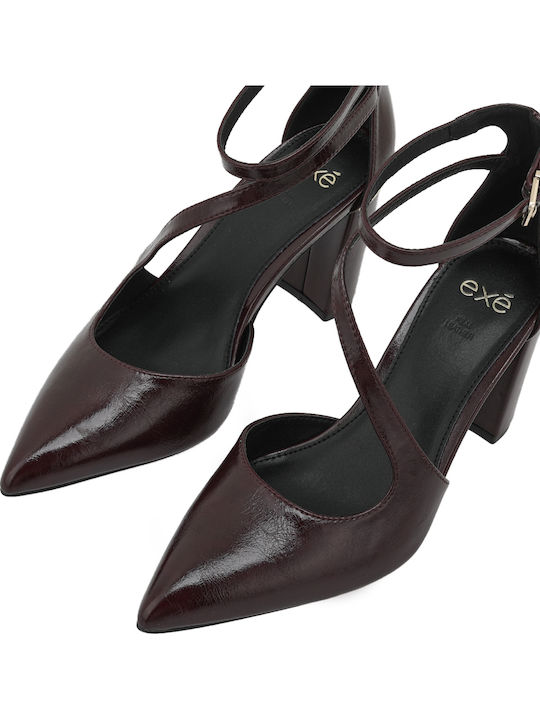 Burgundy High Heel Pumps