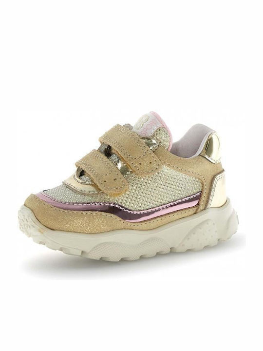 Kids Sneakers Anatomic with Hoop & Loop Closure Gold