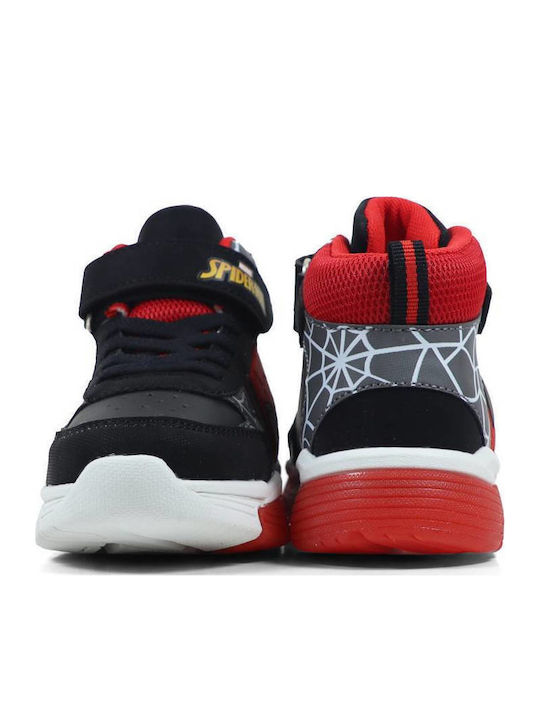Kinder Sneaker Hoch Anatomisch mit Bügel- und Schleifenverschluss Schwarz