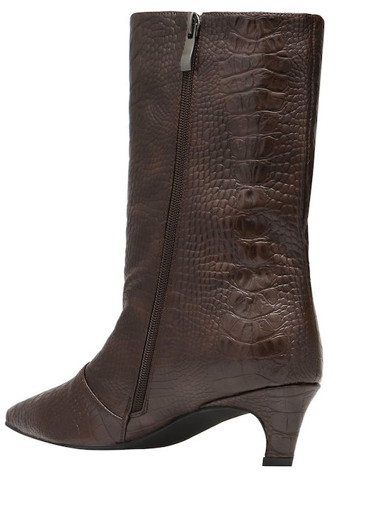 Leder Damen Stiefeletten Braun BL348Z-Cocco-TDMoro