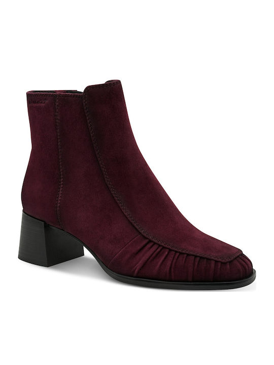 Leder Damen Stiefeletten Merlot