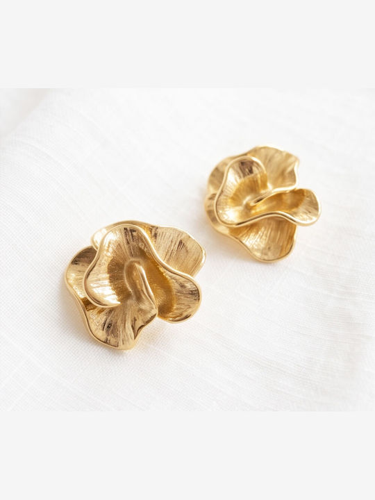 Touch Earrings Made Of Gold Plated Steel 260406 Gold