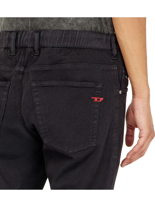 Herren Jeanshose Elastisch Regulär Verjüngt Passform Schwarz