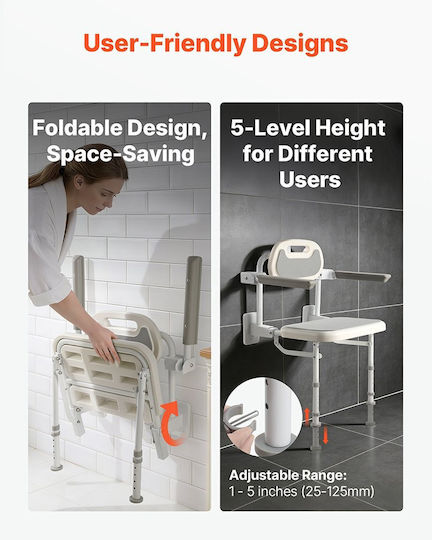 Vevor Vevor Toilettenstuhl mit Rückenlehne