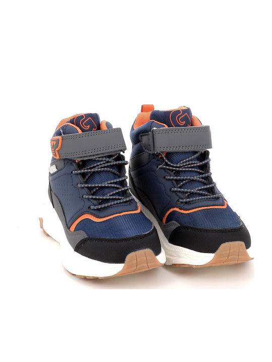 Kids Ankle Boots with Hoop & Loop Closure Multicolour