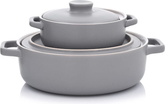 Duka Кръгъл Устойчив Съд Керамика с Капак 15.8x15.8см