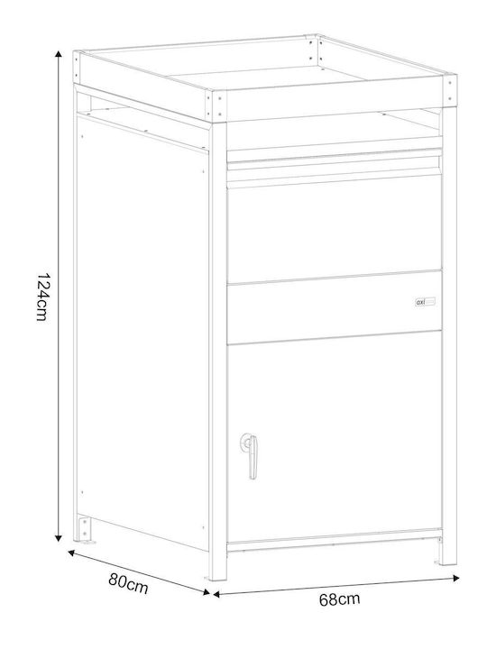 Cutie Poștală Pentru Exterior Metalică Gri 50x30x20cm