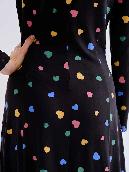 Sommer Midi Kleid Schwarz