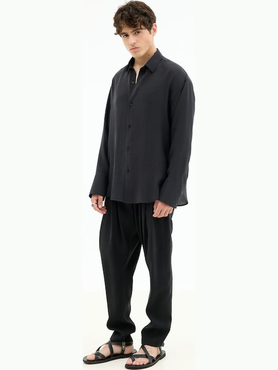Long Sleeve Shirt In Regular Fit Black