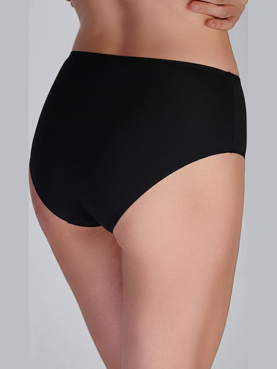 Βαμβακερά Ψηλόμεσα Γυναικεία Slip 3Pack Μαύρο/λευκό