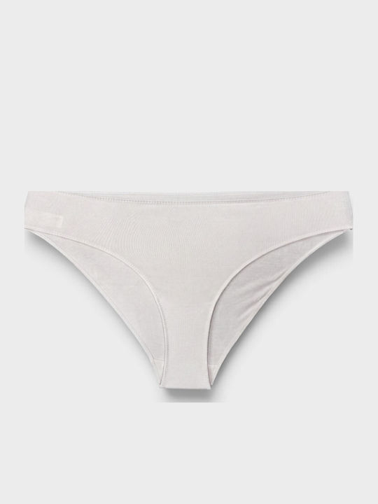 Βαμβακερά Γυναικεία Slip 3Pack Μπέζ/λευκό