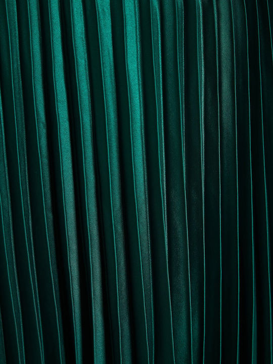Pleated Midi Skirt Green