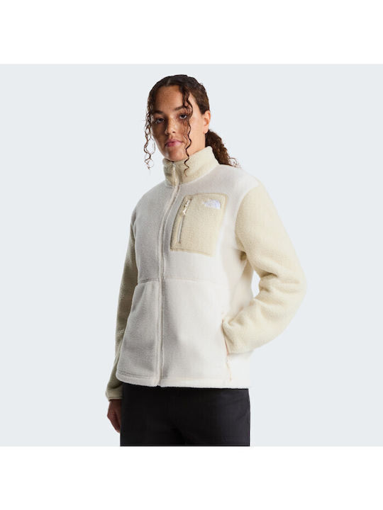 Yumiori Damen Sportlich Strickjacke Weiß Dune