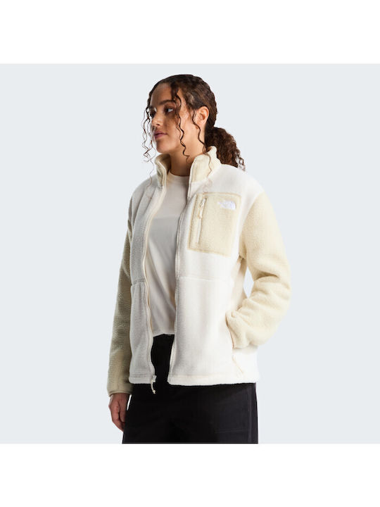 Yumiori Damen Sportlich Strickjacke Weiß Dune