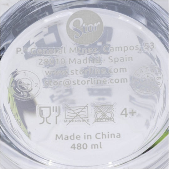 Stor Minecraft Wasser Glas mit Strohhalm 480ml