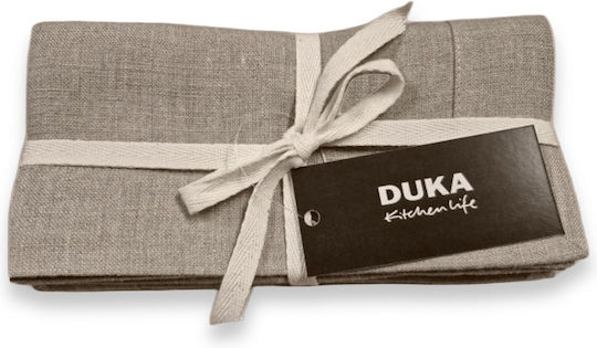 Duka Σουπλά Υφασμάτινο Μπεζ 40x40cm 2τμχ