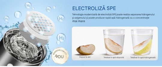 Arvada Hydrogo Sticlă pentru Prepararea Apei Îmbogățite cu Hidrogen 420 Ml Tehnologie de Electroliză Recipient din Sticlă Borosilicată Încărcare Usb Operare cu Un Singur Buton