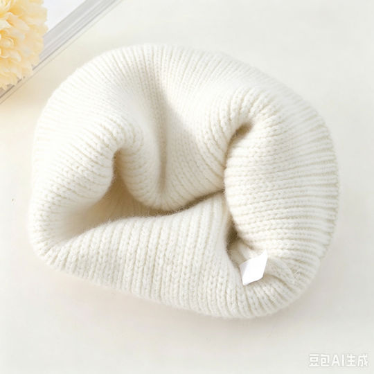 Beanie Unisex Strickmütze in Weiß