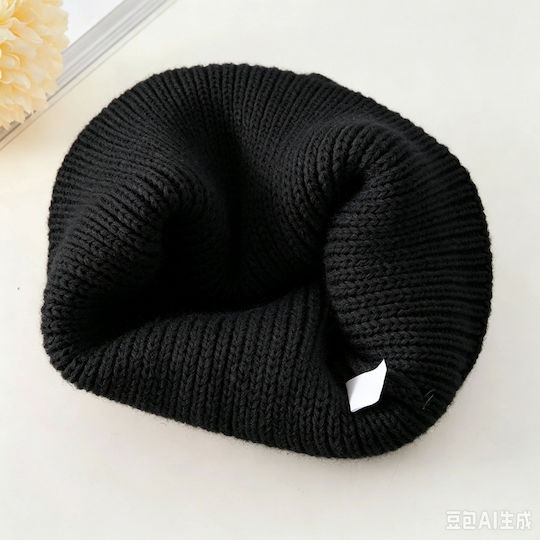 Beanie Unisex Strickmütze in Schwarz