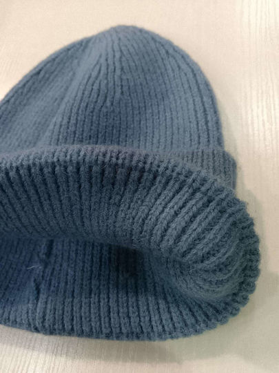 Beanie Unisex Strickmütze in Blau Farbe
