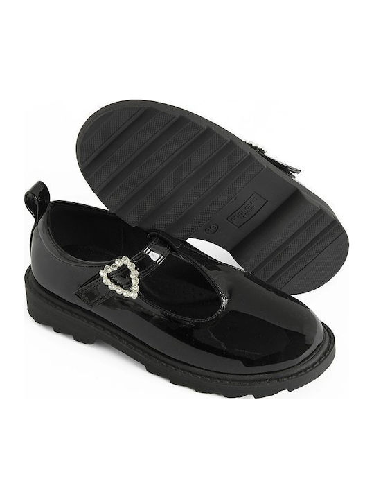 Kids Pumps & Ballerinas With Hoop & Loop Closure Black