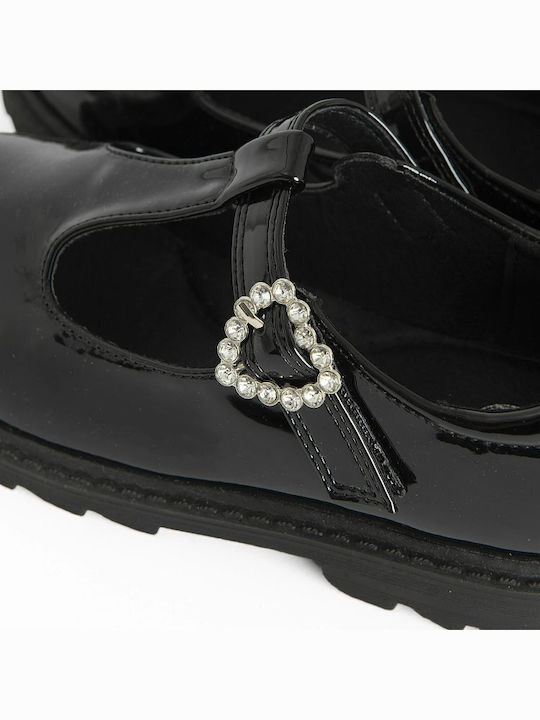 Kids Pumps & Ballerinas With Hoop & Loop Closure Black