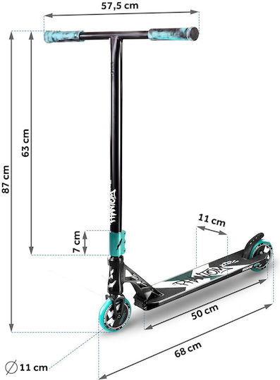 Soke Kinderroller XTR 2-Rad Freestyle Türkis 1510