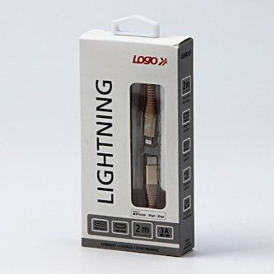 Logo Collection USB-C to Lightning Cable Gold 2m