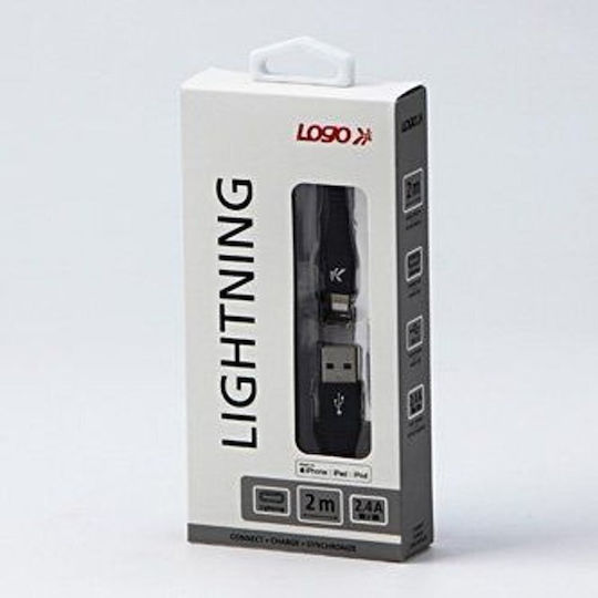 Logo Collection USB-A zu Lightning Kabel Schwarz 2m