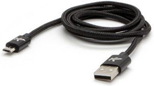Logo Collection Regulär USB 2.0 auf Micro-USB-Kabel Schwarz 2m 1Stück