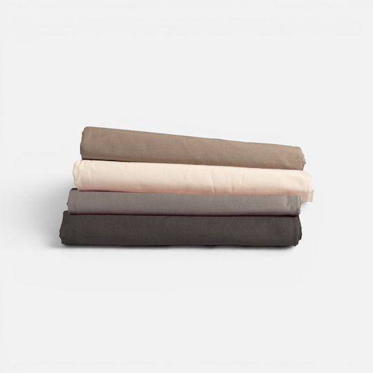 Nef-Nef Homeware Παπλωματοθήκη Βαμβακερή King Size 260x240 Basic Ecru