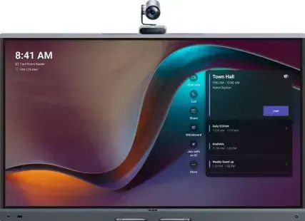 Yealink Meetingboard Pro Конферентна Система 65" 165.1см LCD 4K/UHD Сензорен Дисплей Вградена Тройна Камера 16 MEMS Микрофона Сертифицирана За Microsoft Teams Zoom HDMI USB LAN