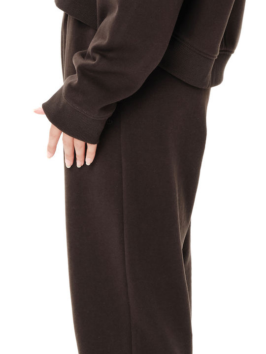 Wide Brown Sweatpants
