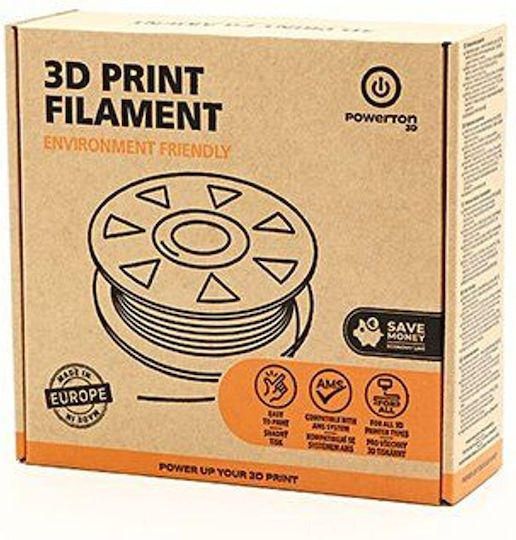 Powerton Filament pentru imprimante 3D ABS 1.75mm Alb 1kg