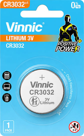Vinnic Batterie Lithium für Uhren CR3032 3V 1Stück