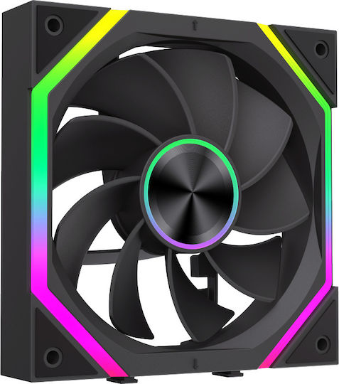 GameMax FN12A-N2 Обратен Перкa Вентилатор за Кутия 120mm (2000rpm / 58.6cfm) с RGB Осветление и Свързване 3-Pin / 4-Pin PWM 3бр