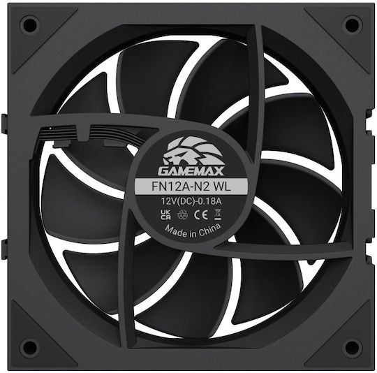 GameMax FN12A-N2 Вентилатор за кутия 120mm (2000rpm / 58.6cfm) с RGB Осветление и Свързване 3-Pin / 4-Pin PWM 3бр