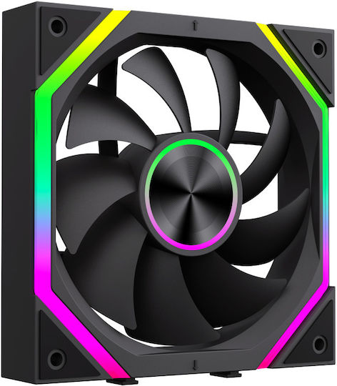 GameMax FN12A-N2 Вентилатор за кутия 120mm (2000rpm / 58.6cfm) с RGB Осветление и Свързване 3-Pin / 4-Pin PWM 3бр