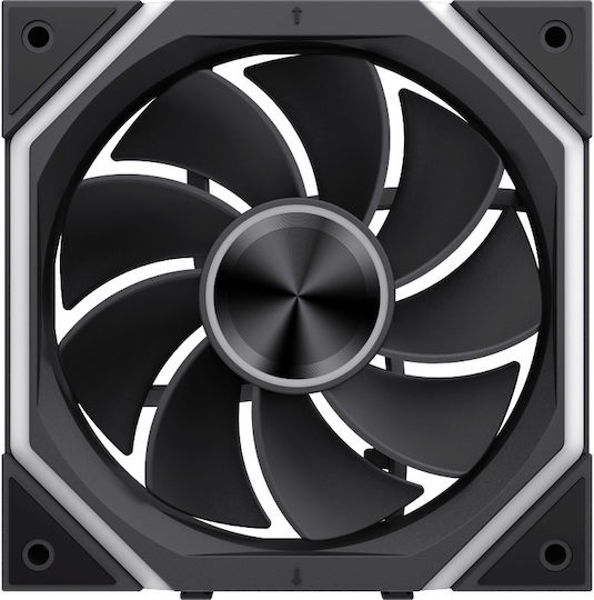 GameMax FN12A-N2 Обратен Перкa Вентилатор за Кутия 120mm (2000rpm / 58.6cfm) с RGB Осветление и Свързване 3-Pin / 4-Pin PWM 3бр