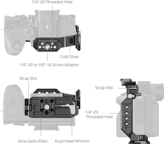 SmallRig 6023 Hawklock QR Halbe Cage Sony Alpha 7V 7RV 7IV