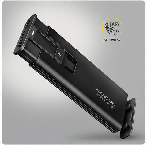 Axagon Кутия за Твърд Диск M.2 SATA III NVMe със Свързаност SATA USB 3.2 Type-C