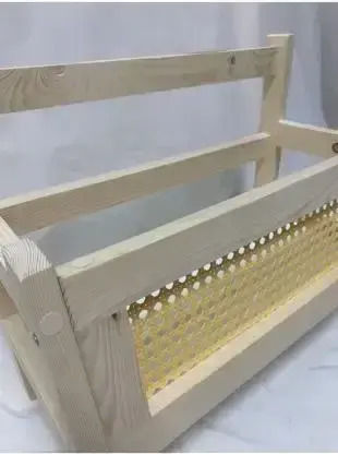 Bibliotecă de Pardoseală Din Lemn Bej 49x41x28cm