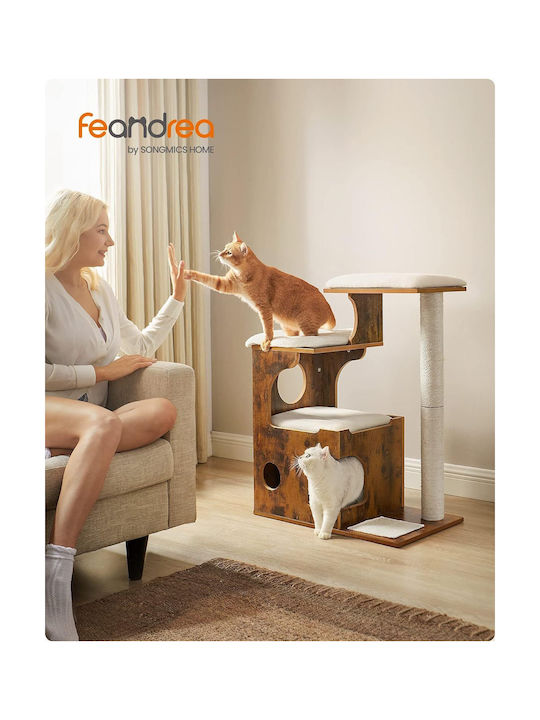 Feandrea Ονυχοδρόμιο Γατόδεντρο Καφέ 66x40x86εκ.