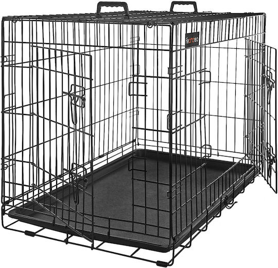Feandrea Feandrea Hunde-Drahtkäfig mit 2 Türen Schwarz 107x70x78cm