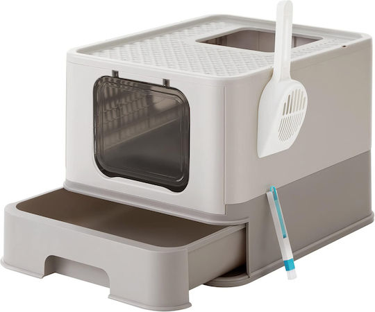 Feandrea Toaletă pentru Pisici Închisă Gri L54 x l43 x Î38cm