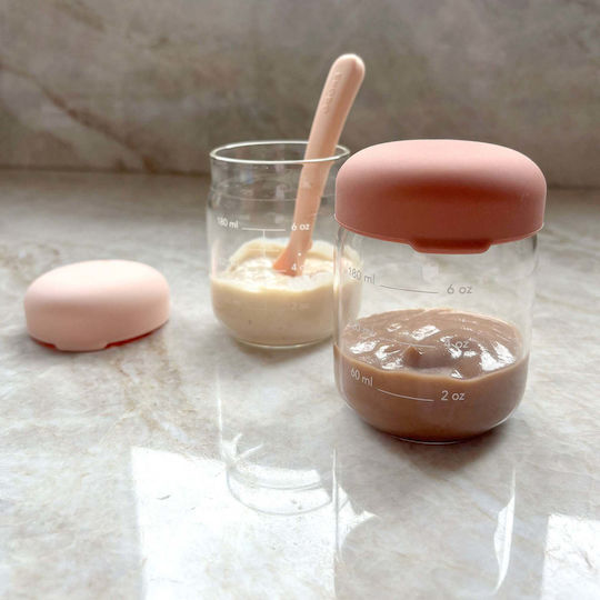 Ekobo Kunststoff Kinderlebensmittelbehälter Abendessen-Set 0.18Liter Rosa / Terrakotta