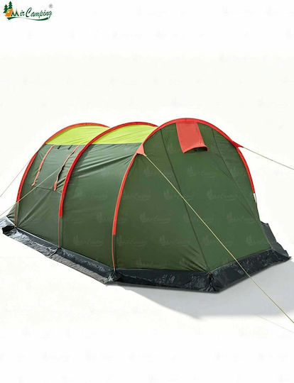 Cort Camping Tunel Verde 4 Anotimpuri pentru 3 Persoane 370x220x150cm